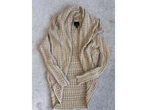 Cynthia Rowley Beige Open Knit Cardigan Sweater